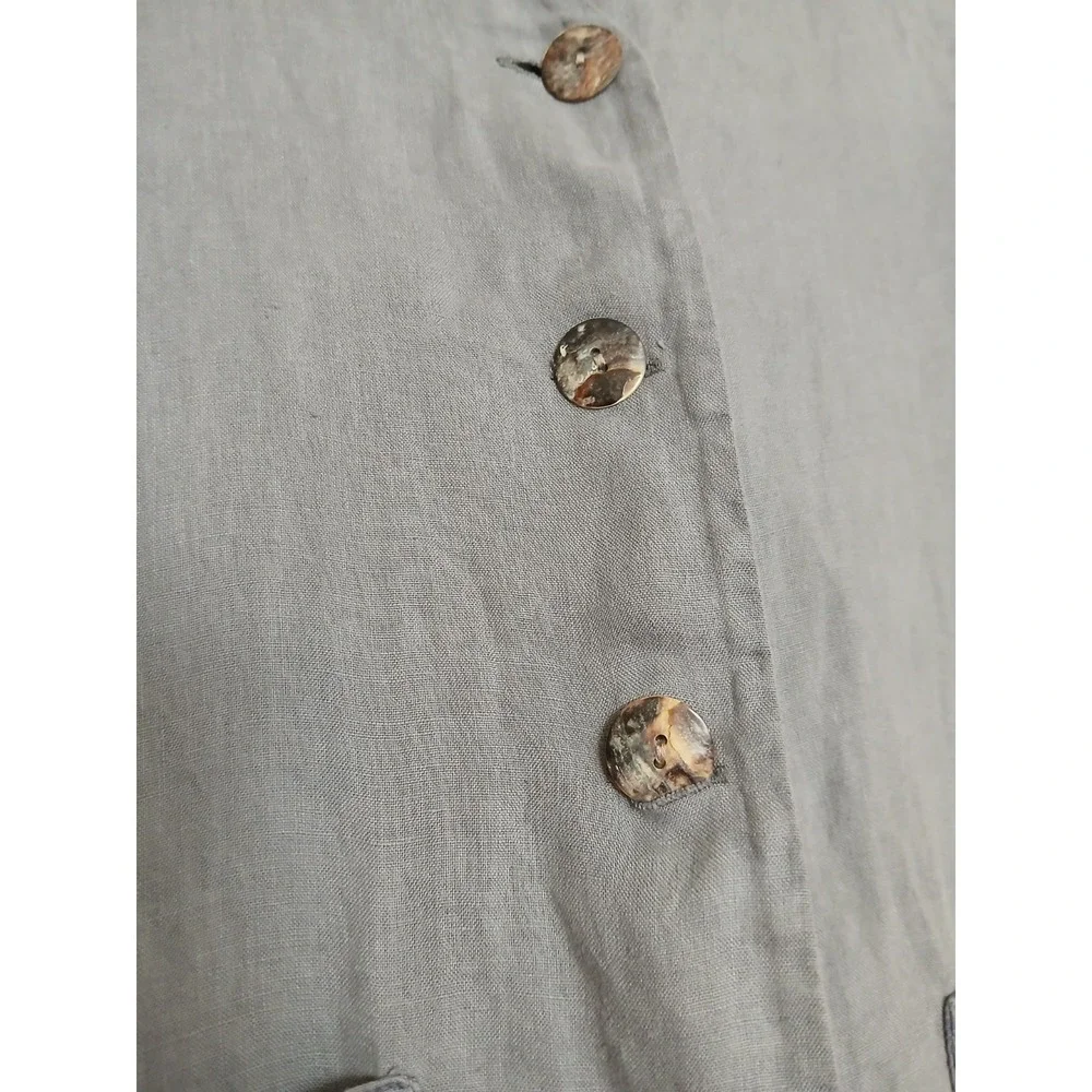 Zara Jumpsuit Small 100 Linen Relaxed Fit Lagenlook Minimalist Bohemian New